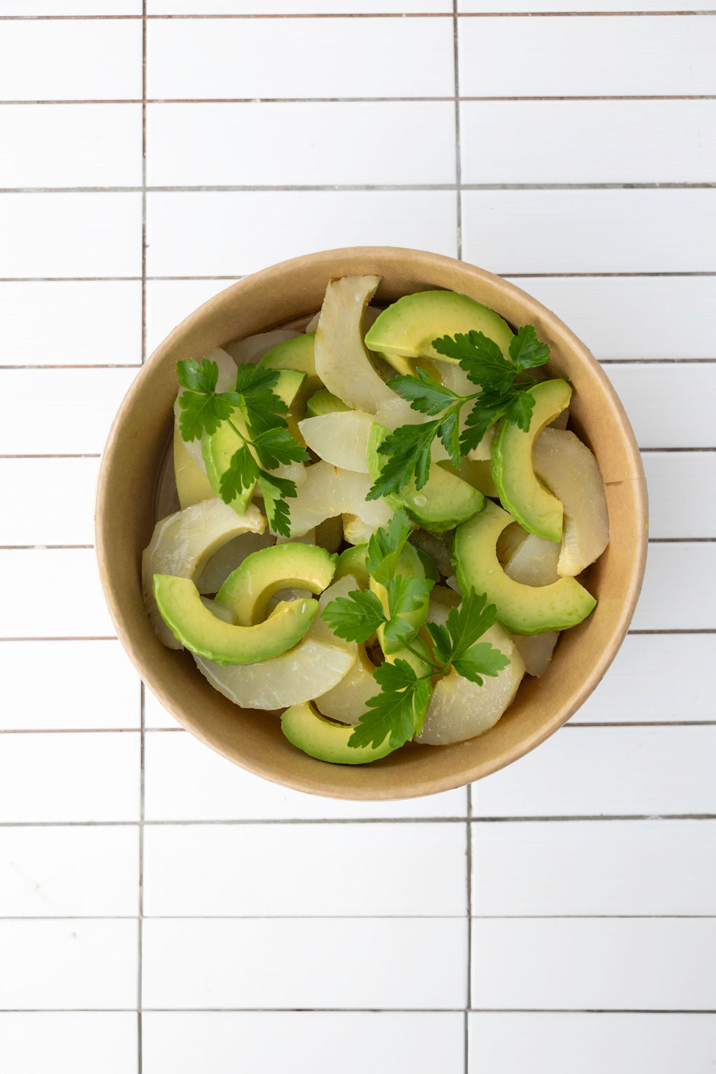 Salade d’artichauts, avocats et poires